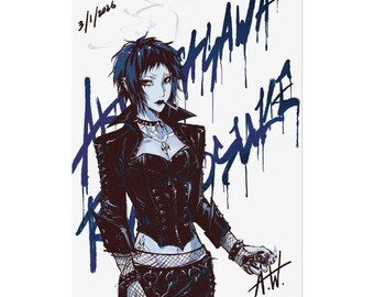 Genderbent Gawa BSD Art Print (blue ver) | 6" x 8" or 8" x 10"