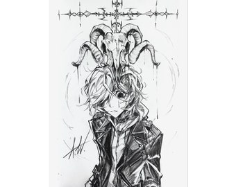 Chuuya Sheep Skull BSD Print | 5" x 7"