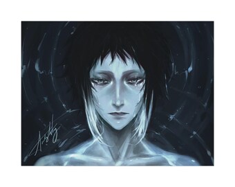 Akutagawa BSD Art Print (Blue Version) | 8 x 6 or 8 x 10