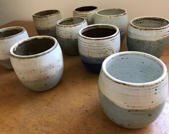 Set of handmade tumblers/tea bowls(9)