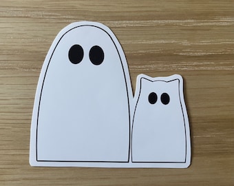 Ghost Cat Vinyl Sticker