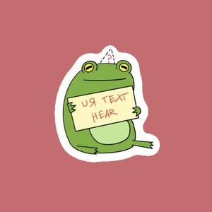 Personalisierter Frosch Vinyl Sticker