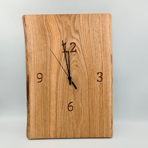 Handcrafted Oak Wood Wall Clock: Rustic Elegance for Your Home