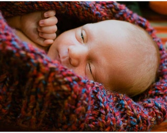 Baby Cocoon - Chunky yarn and FAST Easy project, great for beginning knitters
