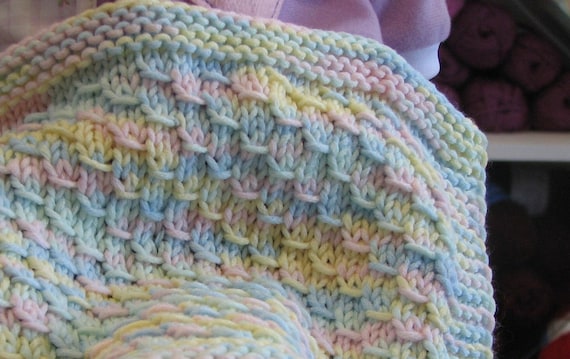 Beginner free printable knitting patterns for baby blankets