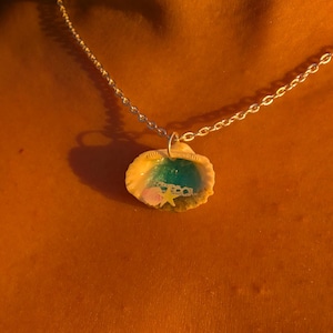 Muschel Halskette | Ozean Halskette | Echte Muschel | Ocean-Serie | Harz-Schmuck