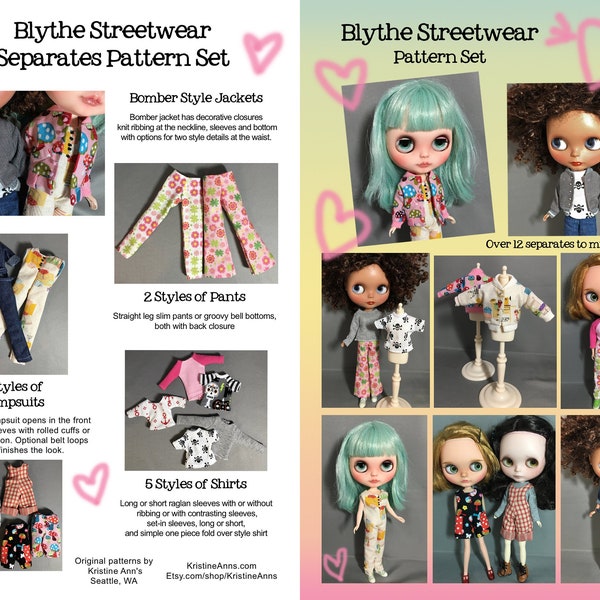 PDF Blythe Streetwear-patroon - klaar om af te drukken, jas, broek en jumpsuits