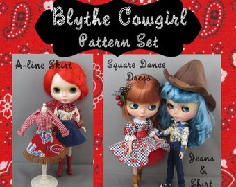 PDF Blythe Doll Pattern for Cowgirl Outfits pdf version