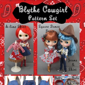 PDF Blythe Doll Pattern for Cowgirl Outfits pdf version