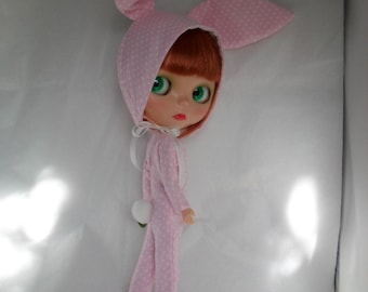 Pattern for Blythe Nightgown, Robe Pajamas and Bunny Suit Set Paper Pattern