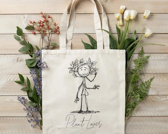 Plant Lover Tote Bag, Plant Gift, Plant Lover, Plant Lover Gift, Plant Mom, Plant Mom Gift, Gift For Planter, Gift For Plant Lover, Flower