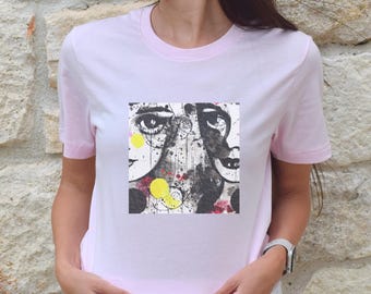 Grunge Abstract Shirt for Streetwear and Casual Outfits, Trendy Grunge Aesthetic Tee Shirt, Grunge Inspired Abstract Tee, Urban Grunge Shirt