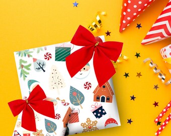 Christmas Wrapping Paper, Holiday, Christmas Gift, Holiday Gift, Stocking Stuffer, Winter, Stocking, Gift For Her, Gift For Him, Xmas