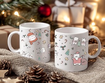 Cute Elephant and Baby Elephant Mug , Whimsical Elephant