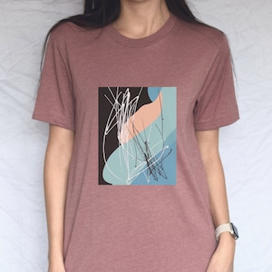 Artsy Abstract Shirt,  Stylish Modern Art Tee, Abstract Art Apparel, Abstract Geometric T-Shirt, Stylish Shirt For Her, Minimalist Shirt