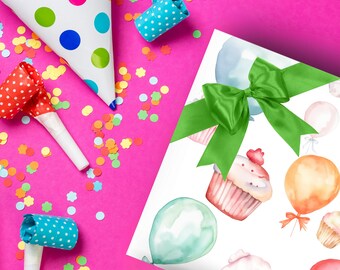 Birthday Wrapping Paper, Birthday Gift, Celebration, Happy Birthday, Gift For Her, Gift For Him, Gift For Mom, Gift For Dad, Gift, Gift Wrap