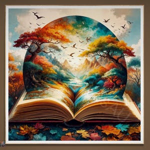 Book Portal Art Print: Fantasy Landscape Wall Decor (Digital Download)