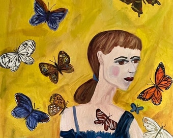 Der Schmetterlingseffekt. Original Ölgemälde von Vivienne Strauss.