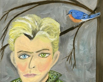 I'll be free, just like that bluebird.  Limited edition print by Vivienne Strauss.