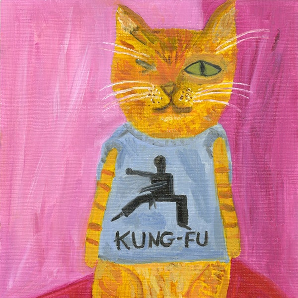 Kung-Fu Kitty. Limited edition print by Vivienne Strauss.