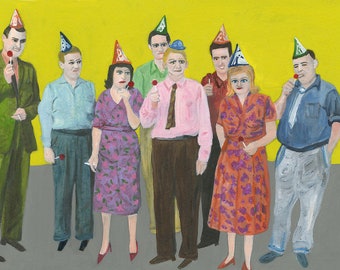 Party People. Limited edition print by Vivienne Strauss.