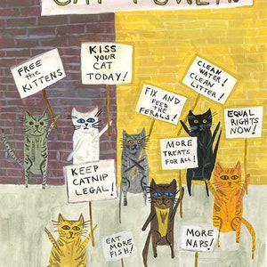 Cat Power. Limited edition print by Vivienne Strauss.