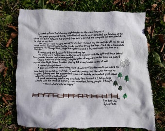 Das ist es, was es heißt, glücklich zu sein. Original Stickerei von Vivienne Strauss.