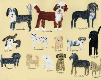 Another incomplete guide to doodle dogs.  Limited edition print by Vivienne Strauss.