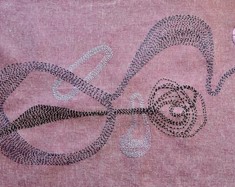 Murmuration at Dusk.  Original embroidery by Vivienne Strauss.