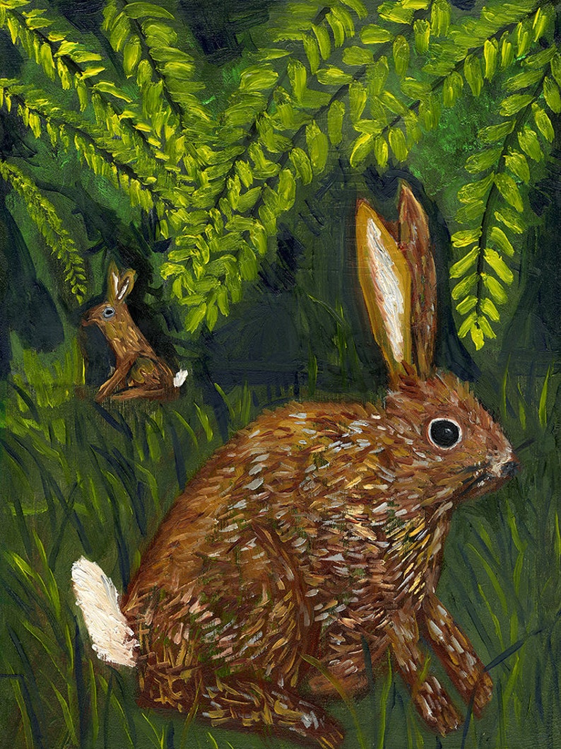 Rabbits. Limited edition print by Vivienne Strauss. image 1