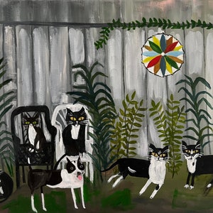 Tuxedo Alley. Original oil painting by Vivienne Strauss.