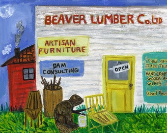 Beaver Lumber Co. Limitierter Druck von Vivienne Strauss.