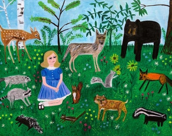 Bless the beasts and the children.  Limited edition print by Vivienne Strauss.