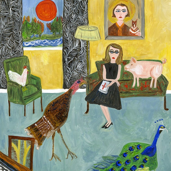 Flannery at home in Andalusia. Limited edition print  by Vivienne Strauss.