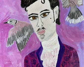 The Purple One. Original oil painting by Vivienne Strauss.
