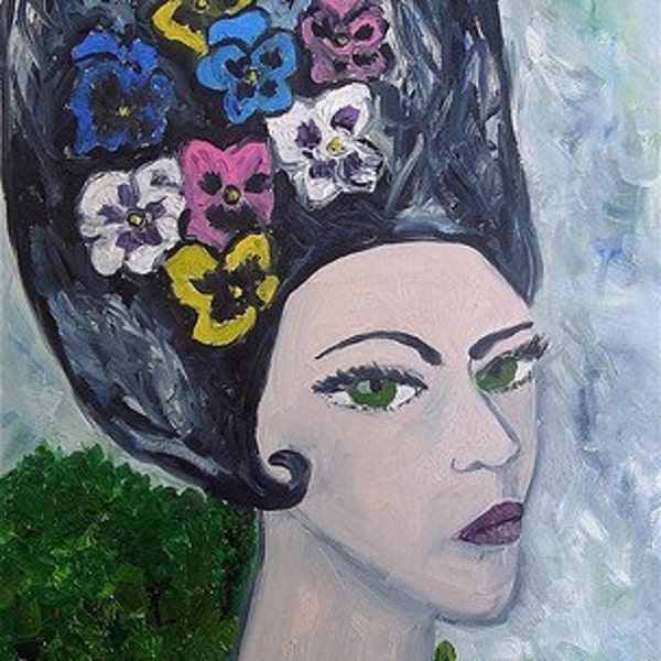 Pansy.  Original oil painting by Vivienne Strauss.