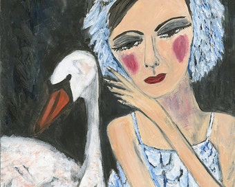 Irina's Swan.   Limited edition by Vivienne Strauss.