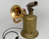 iPhone speaker. Steampunk amplifier . Steampunk sculpture . USB speaker.