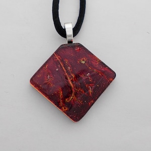 Dichroic glass pendant. Dichroic necklace.