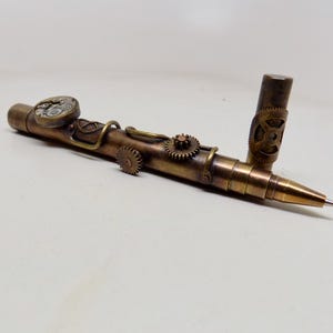 Steampunk pen. Steampunk ball pen.