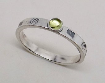 SALE...Gemstone stacking ring. Sterling gemstone ring