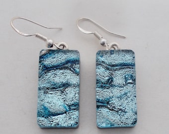 Dichroic glass earrings