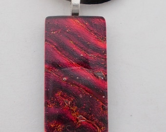 Dichroic glass pendant. dichroic pendant.