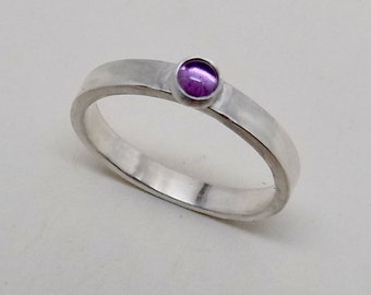 SALE...Gemstone stacking ring. Sterling gemstone ring.