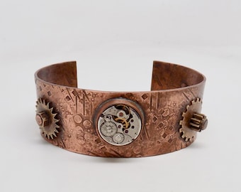 SALE...Steampunk cuff bracelet . Steampunk brass. Steampunk metal cuff. Steampunk bracelet.