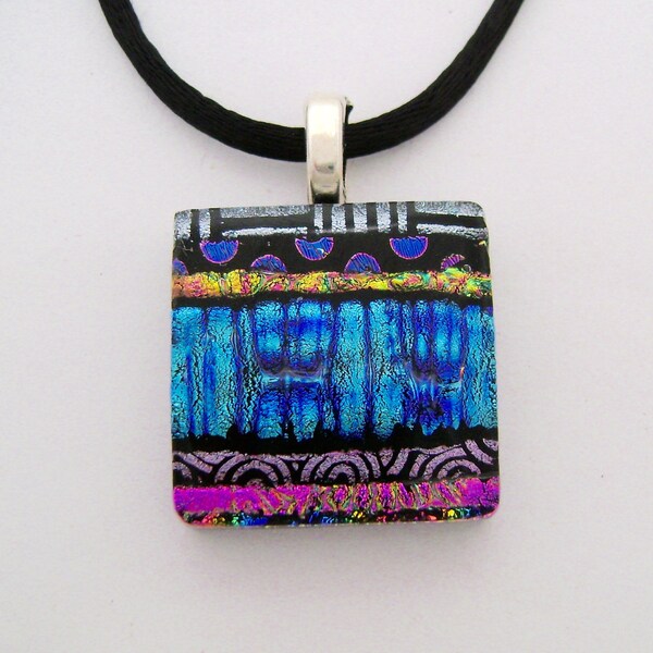 Dichroic glass necklace. dichroic jewelry