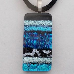 Dichroic Glas Anhänger. Dichroic Halskette.