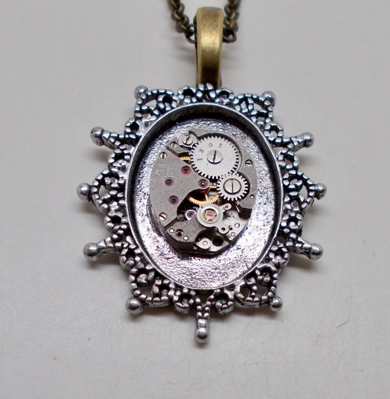 Steampunk pendant. Steampunk necklace. image 2