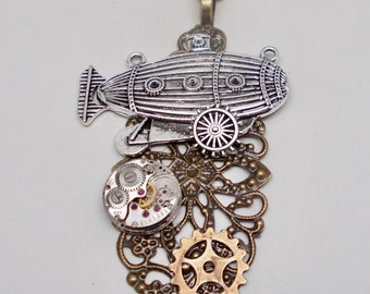 Steampunk pendant. Steampunk necklace.