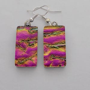 Dichroic glass earrings